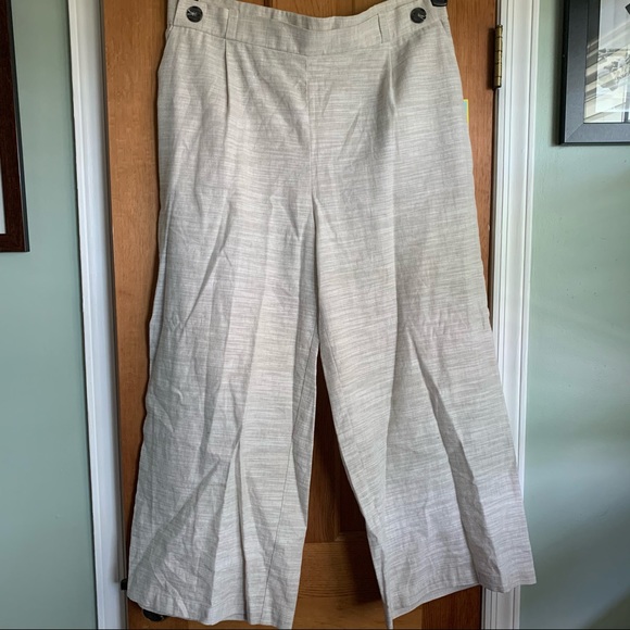 CeCe Linen Culottes - Cream Color - Size 14 - New - Picture 6 of 7